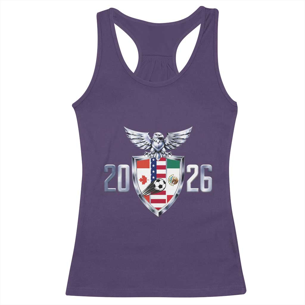 Canada Mexico USA Racerback Tank Top International Soccer Lover Gift TS12 Purple Print Your Wear