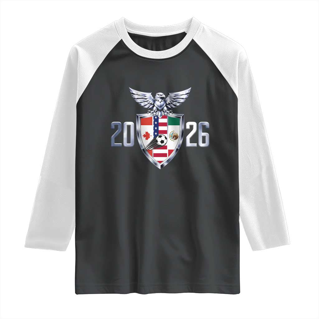 Canada Mexico USA Raglan Shirt International Soccer Lover Gift TS12 Black White Print Your Wear