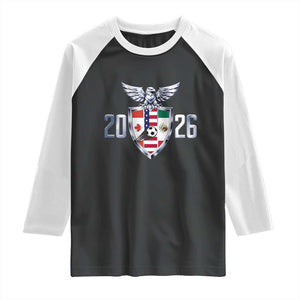 Canada Mexico USA Raglan Shirt International Soccer Lover Gift TS12 Black White Print Your Wear
