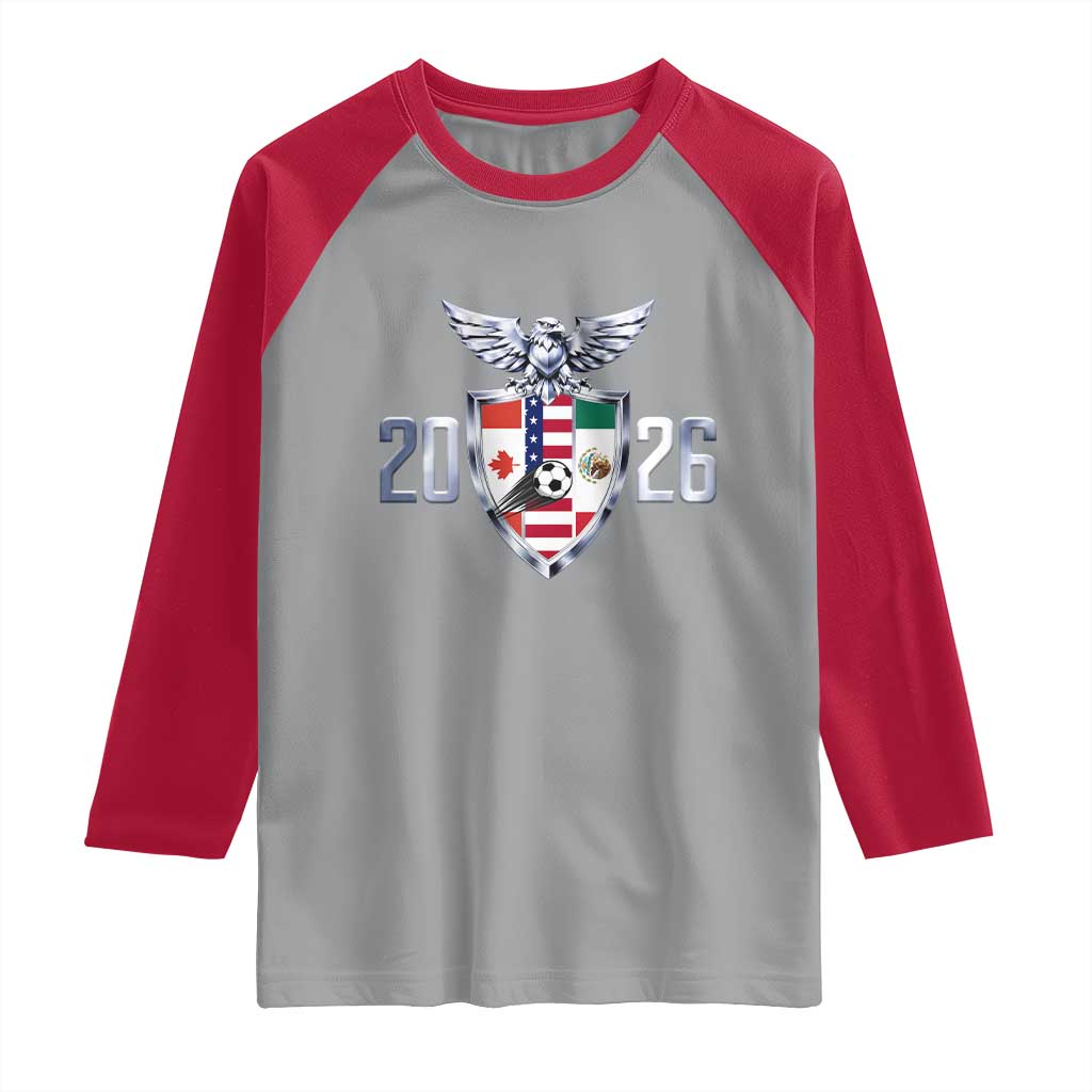 Canada Mexico USA Raglan Shirt International Soccer Lover Gift TS12 Sport Gray Red Print Your Wear