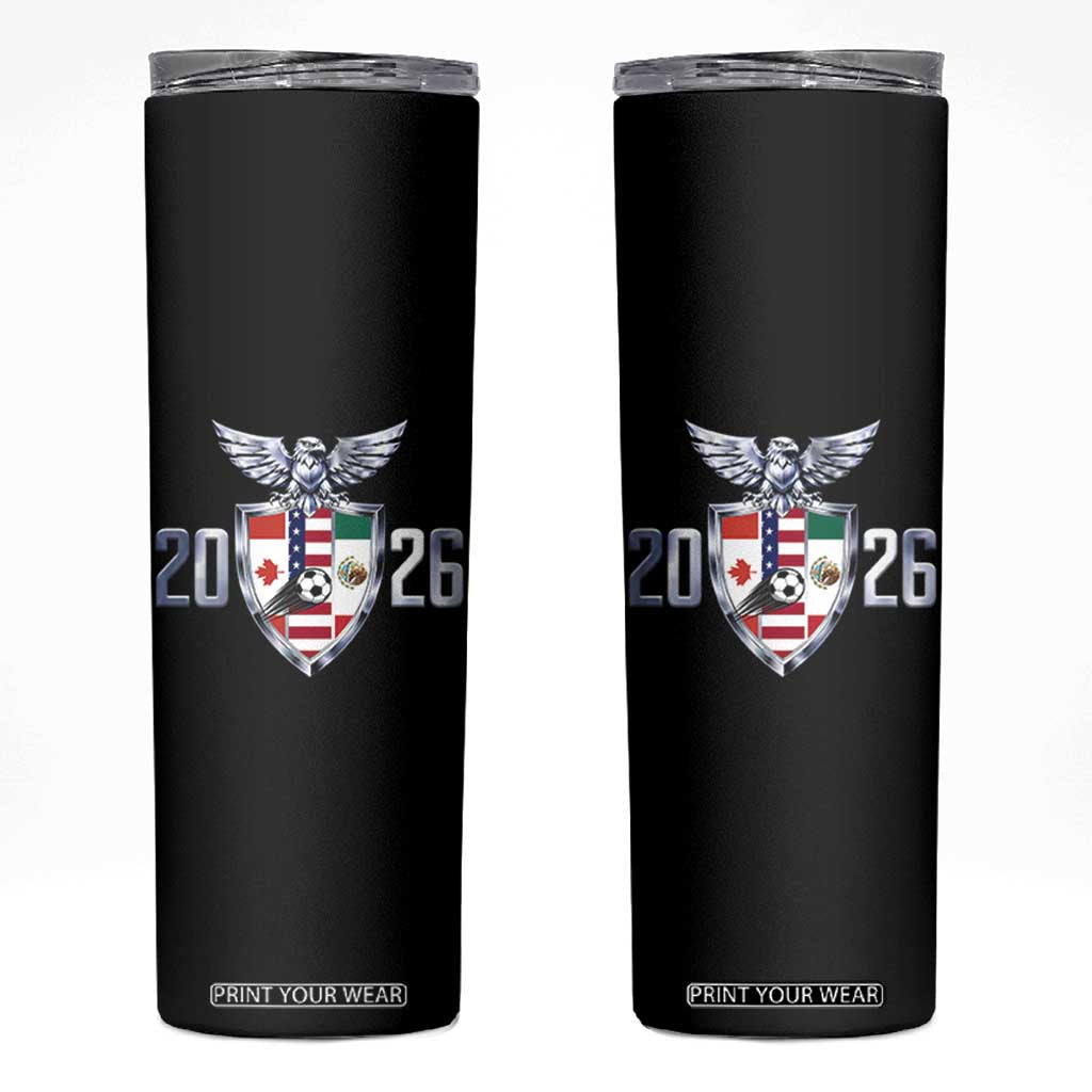 Canada Mexico USA Skinny Tumbler International Soccer Lover Gift TS12 Black Print Your Wear