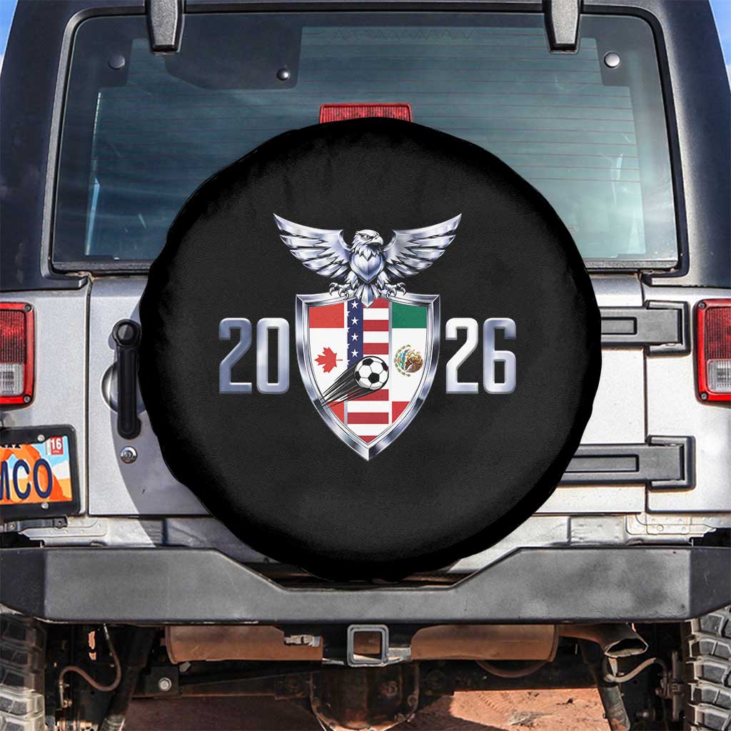 Canada Mexico USA Spare Tire Cover International Soccer Lover Gift TS12 No hole Black Print Your Wear