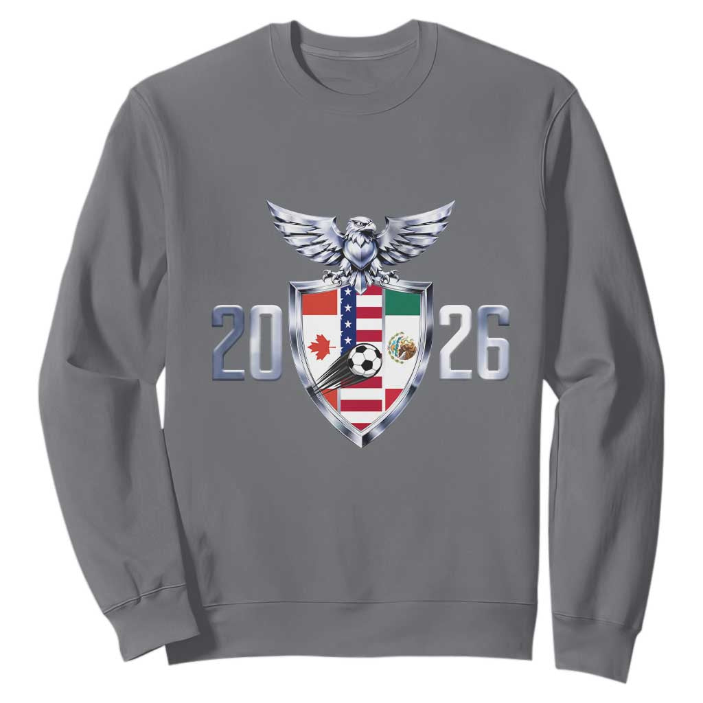 Canada Mexico USA Sweatshirt International Soccer Lover Gift TS12 Charcoal Print Your Wear