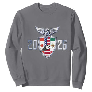 Canada Mexico USA Sweatshirt International Soccer Lover Gift TS12 Charcoal Print Your Wear