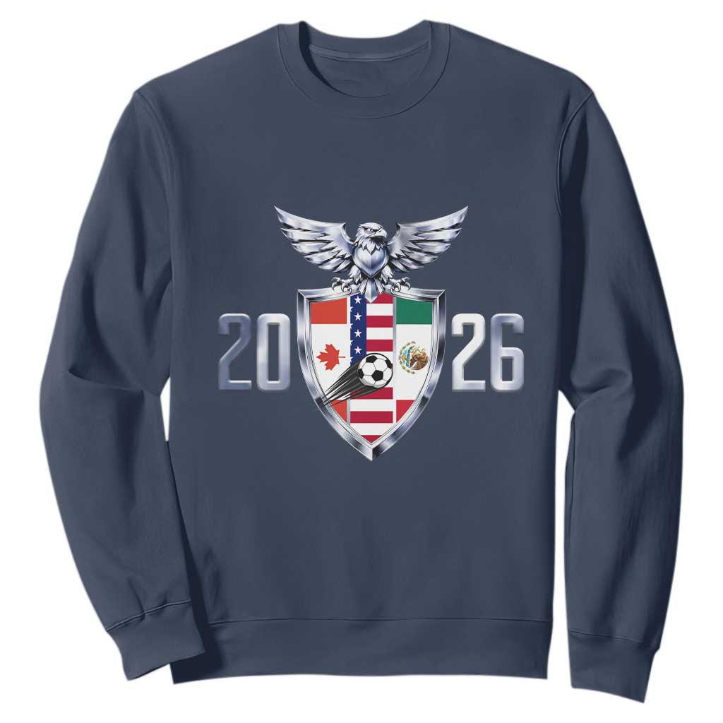 Canada Mexico USA Sweatshirt International Soccer Lover Gift TS12 Navy Print Your Wear