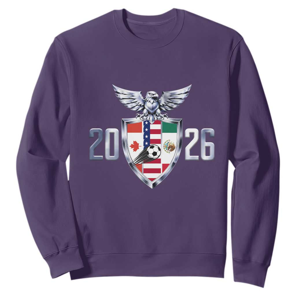 Canada Mexico USA Sweatshirt International Soccer Lover Gift TS12 Purple Print Your Wear