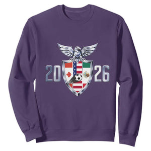 Canada Mexico USA Sweatshirt International Soccer Lover Gift TS12 Purple Print Your Wear
