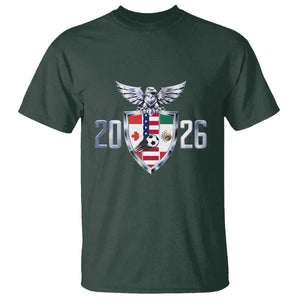 Canada Mexico USA T Shirt International Soccer Lover Gift TS12 Dark Forest Green Print Your Wear