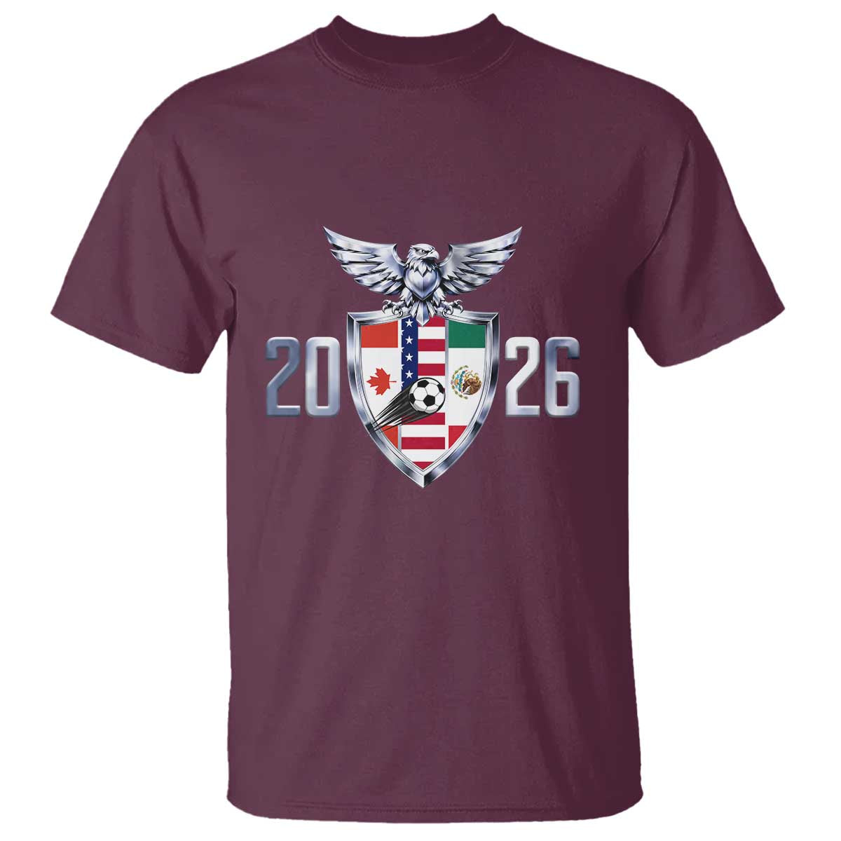 Canada Mexico USA T Shirt International Soccer Lover Gift TS12 Maroon Print Your Wear