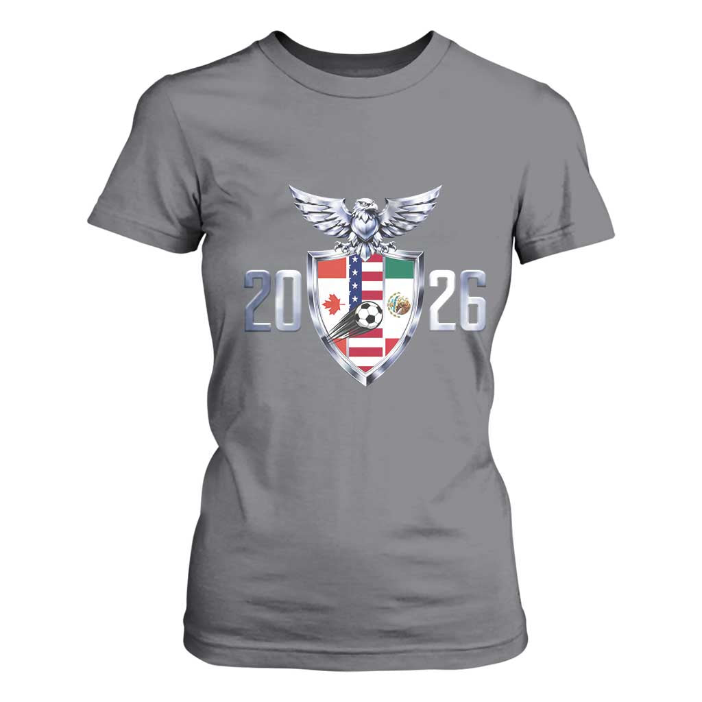 Canada Mexico USA T Shirt For Women International Soccer Lover Gift TS12 Charcoal Print Your Wear