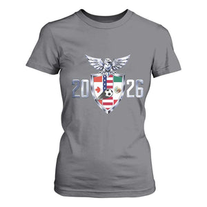 Canada Mexico USA T Shirt For Women International Soccer Lover Gift TS12 Charcoal Print Your Wear