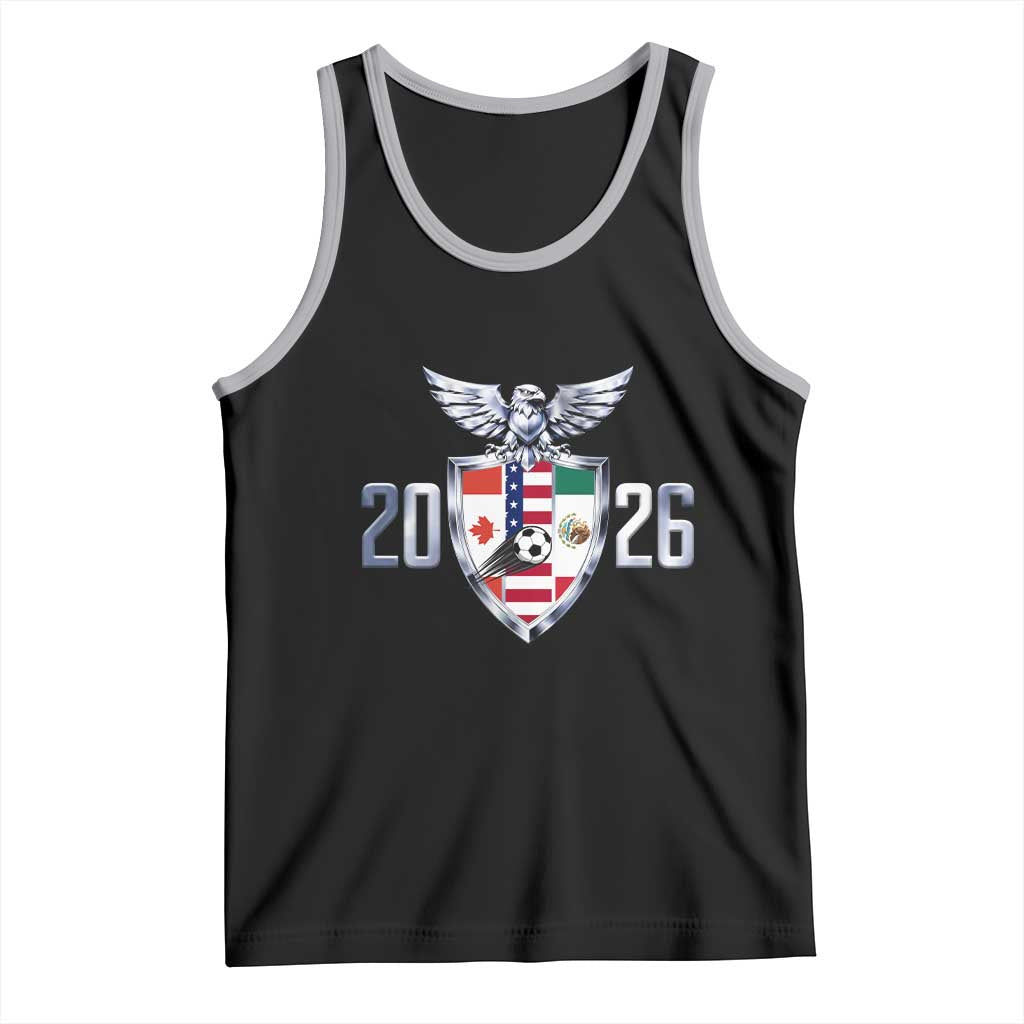 Canada Mexico USA Tank Top International Soccer Lover Gift TS12 Black Athletic Heather Print Your Wear