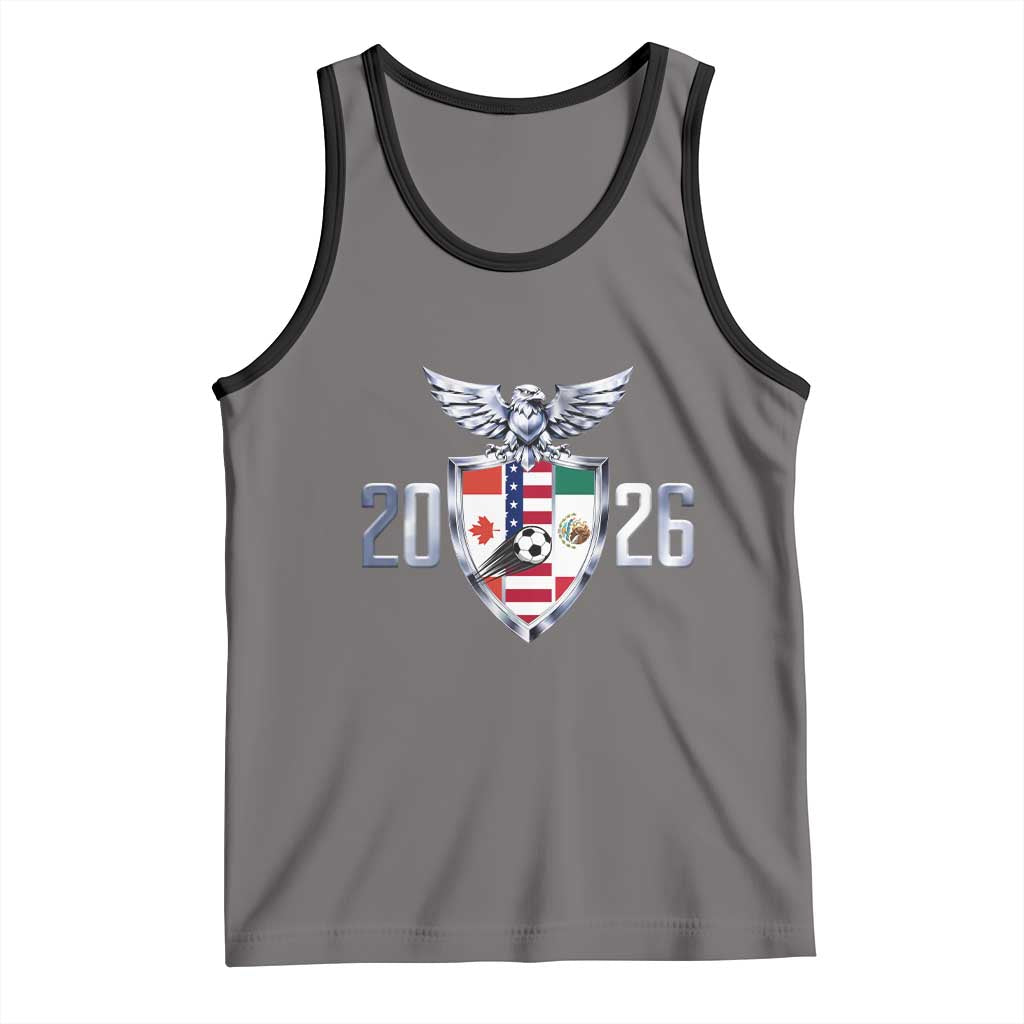 Canada Mexico USA Tank Top International Soccer Lover Gift TS12 Deep Heather Black Print Your Wear