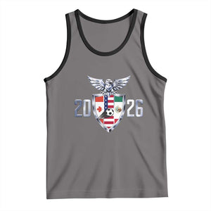 Canada Mexico USA Tank Top International Soccer Lover Gift TS12 Deep Heather Black Print Your Wear