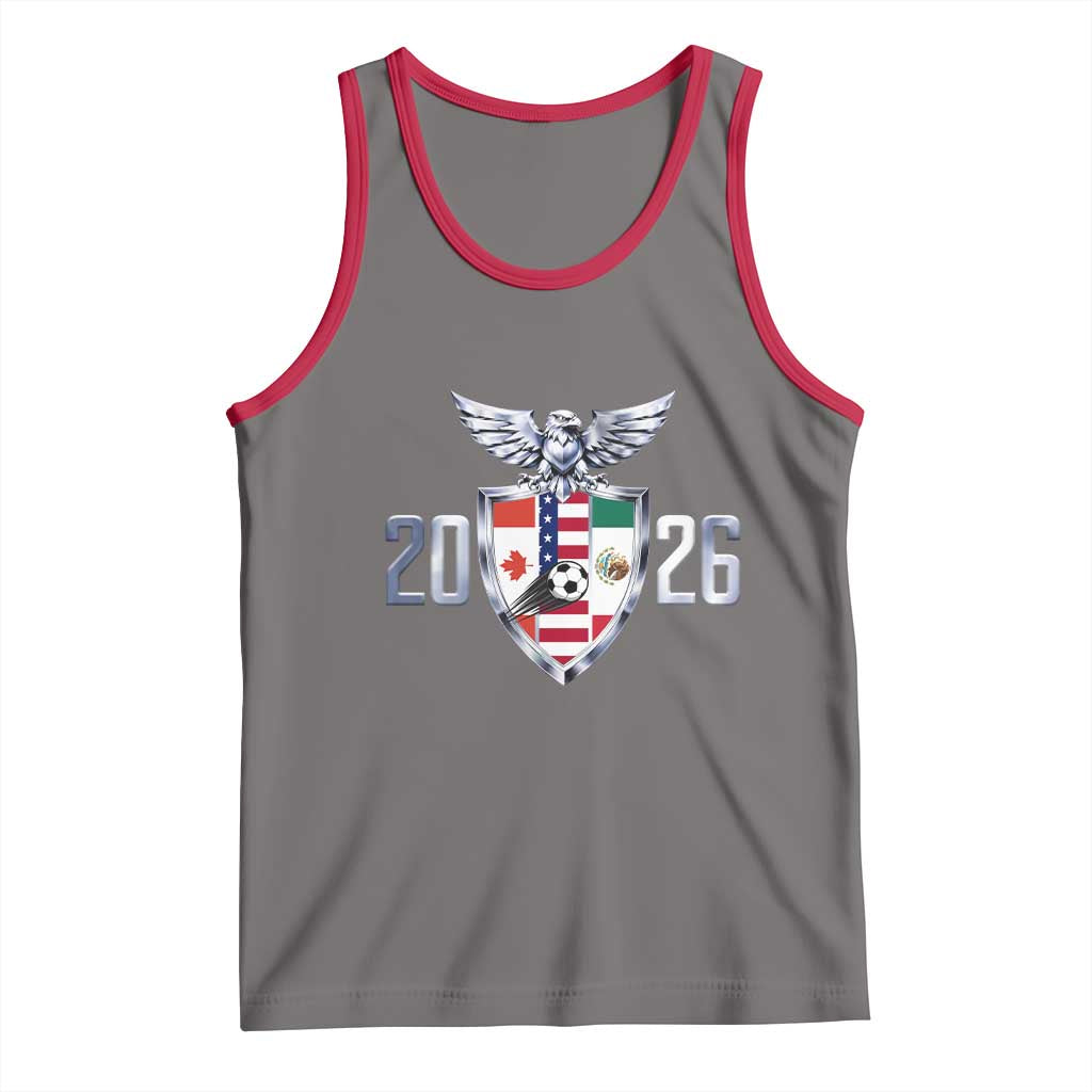 Canada Mexico USA Tank Top International Soccer Lover Gift TS12 Deep Heather Red Print Your Wear
