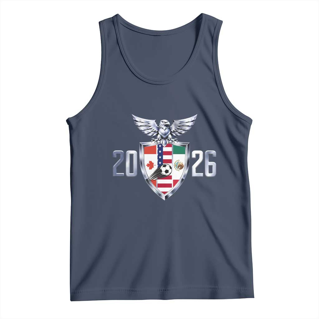 Canada Mexico USA Tank Top International Soccer Lover Gift TS12 Navy Print Your Wear