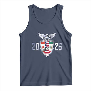 Canada Mexico USA Tank Top International Soccer Lover Gift TS12 Navy Print Your Wear