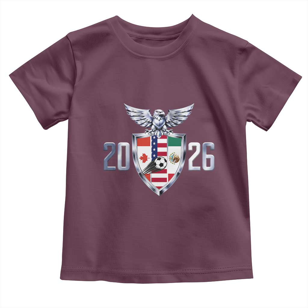 Canada Mexico USA Toddler T Shirt International Soccer Lover Gift TS12 Maroon Print Your Wear