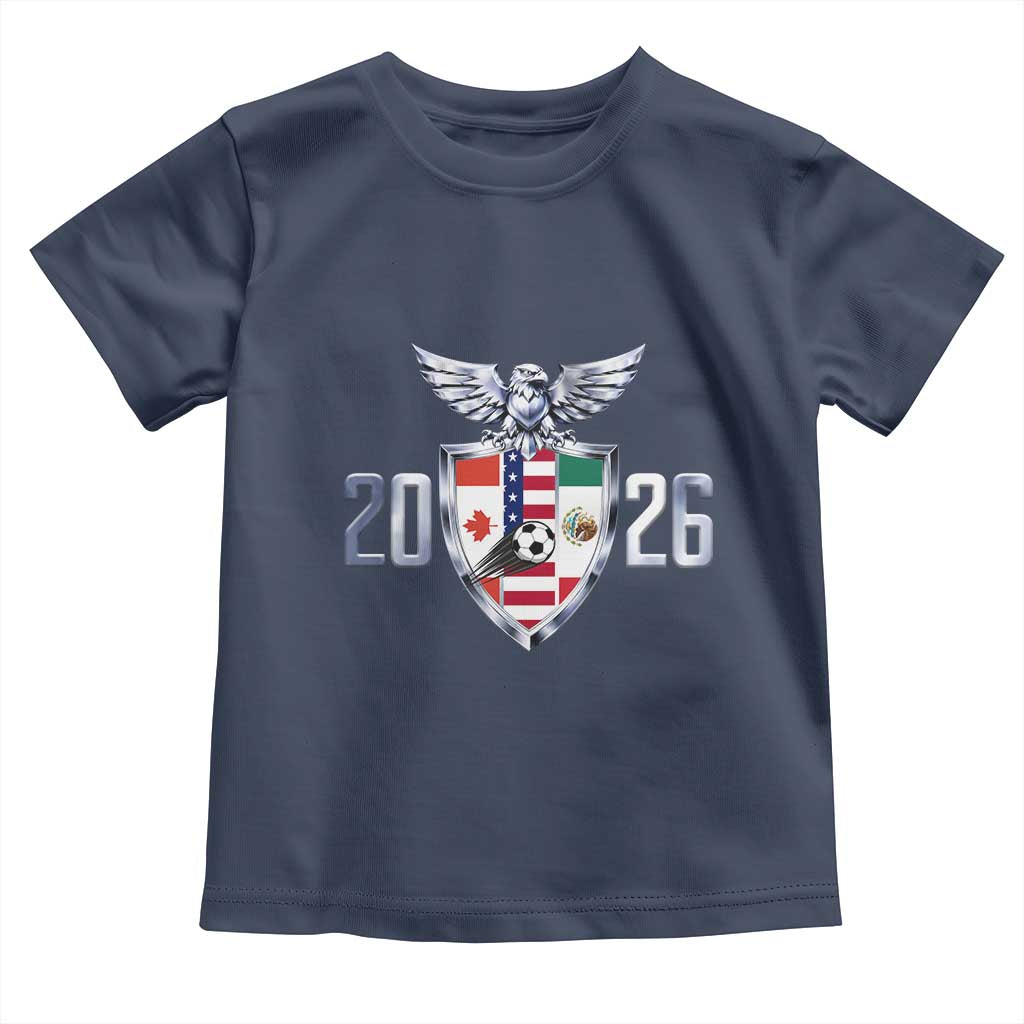 Canada Mexico USA Toddler T Shirt International Soccer Lover Gift TS12 Navy Print Your Wear