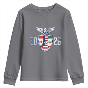 Canada Mexico USA Youth Sweatshirt International Soccer Lover Gift TS12 Charcoal Print Your Wear