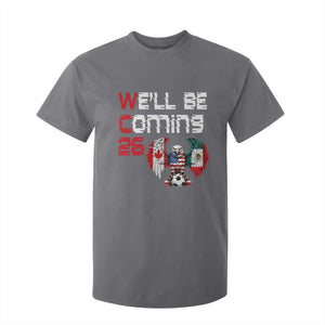 Glitched North America Eagle Soccer T Shirt For Kid We Will Be Coming 26 TS12 Charcoal Print Your Wear