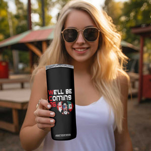 Glitched North America Eagle Soccer Skinny Tumbler We Will Be Coming 26 TS12 Print Your Wear