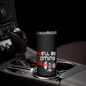 Glitched North America Eagle Soccer Skinny Tumbler We Will Be Coming 26 TS12 Print Your Wear
