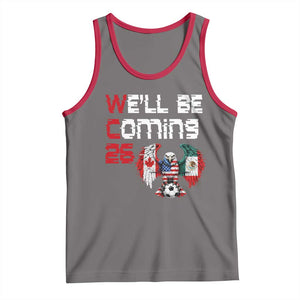 Glitched North America Eagle Soccer Tank Top We Will Be Coming 26 TS12 Deep Heather Red Print Your Wear