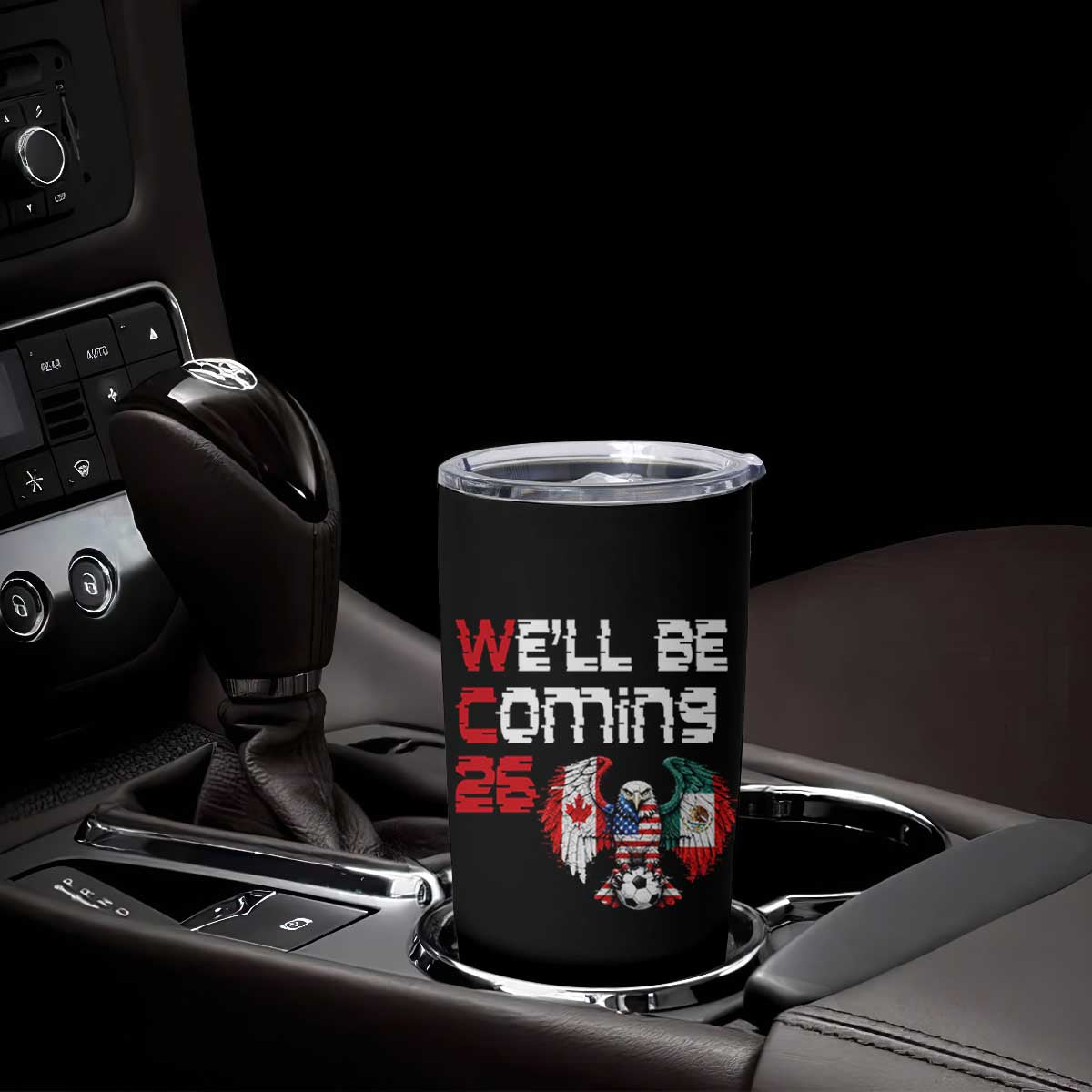 Glitched North America Eagle Soccer Tumbler Cup We Will Be Coming 26 TS12 Print Your Wear