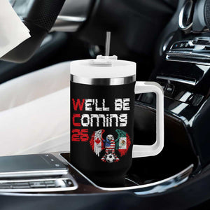 Glitched North America Eagle Soccer Tumbler With Handle We Will Be Coming 26 TS12 Print Your Wear