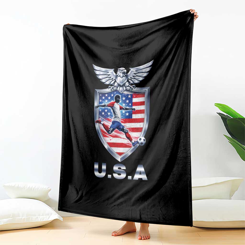 USA 2026 Soccer Player Throw Blanket United States Team Pride TS12 Print Your Wear