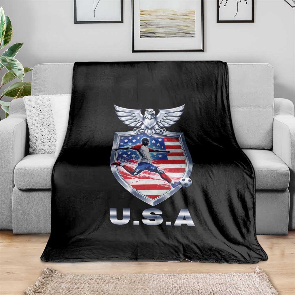 USA 2026 Soccer Player Throw Blanket United States Team Pride TS12 Print Your Wear