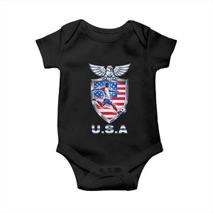 USA 2026 Soccer Player Baby Onesie United States Team Pride TS12 Black Print Your Wear