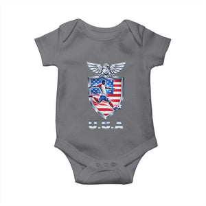 USA 2026 Soccer Player Baby Onesie United States Team Pride TS12 Charcoal Print Your Wear