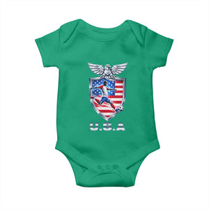 USA 2026 Soccer Player Baby Onesie United States Team Pride TS12 Irish Green Print Your Wear