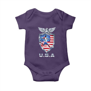 USA 2026 Soccer Player Baby Onesie United States Team Pride TS12 Purple Print Your Wear