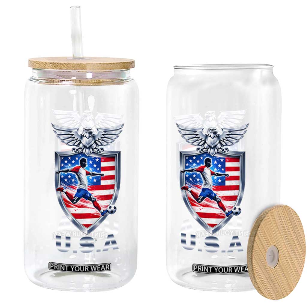 USA 2026 Soccer Player Glass Can United States Team Pride TS12 Print Your Wear