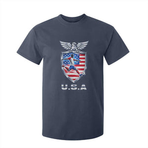 USA 2026 Soccer Player T Shirt For Kid United States Team Pride TS12 Navy Print Your Wear