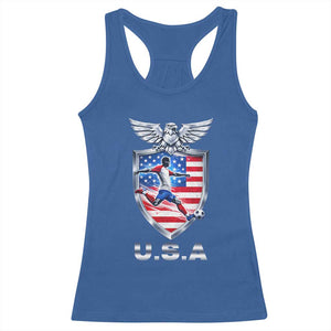 USA 2026 Soccer Player Racerback Tank Top United States Team Pride TS12 Royal Blue Print Your Wear