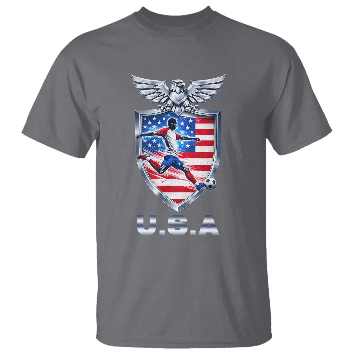 USA 2026 Soccer Player T Shirt United States Team Pride TS12 Charcoal Print Your Wear