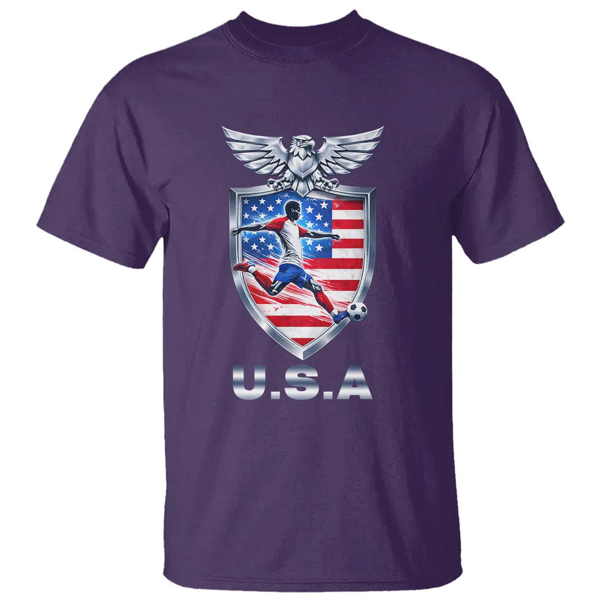 USA 2026 Soccer Player T Shirt United States Team Pride TS12 Purple Print Your Wear