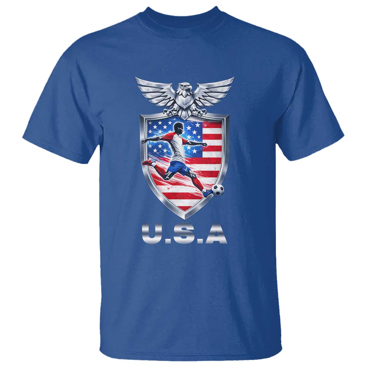 USA 2026 Soccer Player T Shirt United States Team Pride TS12 Royal Blue Print Your Wear