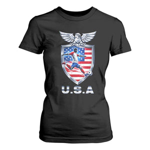USA 2026 Soccer Player T Shirt For Women United States Team Pride TS12 Black Print Your Wear