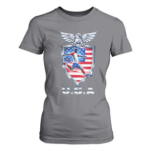 USA 2026 Soccer Player T Shirt For Women United States Team Pride TS12 Charcoal Print Your Wear