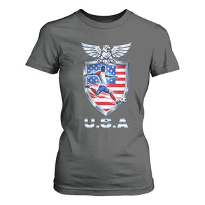 USA 2026 Soccer Player T Shirt For Women United States Team Pride TS12 Dark Heather Print Your Wear