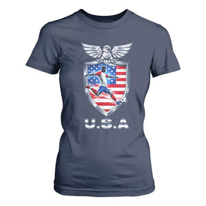 USA 2026 Soccer Player T Shirt For Women United States Team Pride TS12 Navy Print Your Wear