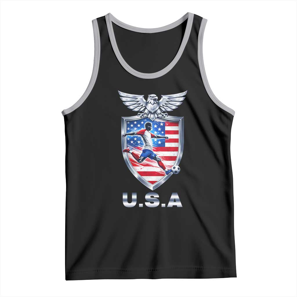USA 2026 Soccer Player Tank Top United States Team Pride TS12 Black Athletic Heather Print Your Wear