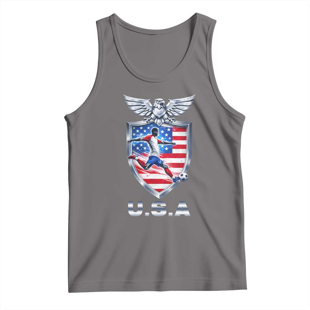 USA 2026 Soccer Player Tank Top United States Team Pride TS12 Deep Heather Print Your Wear