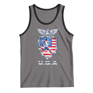 USA 2026 Soccer Player Tank Top United States Team Pride TS12 Deep Heather Black Print Your Wear