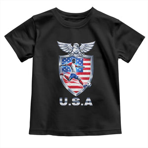 USA 2026 Soccer Player Toddler T Shirt United States Team Pride TS12 Black Print Your Wear